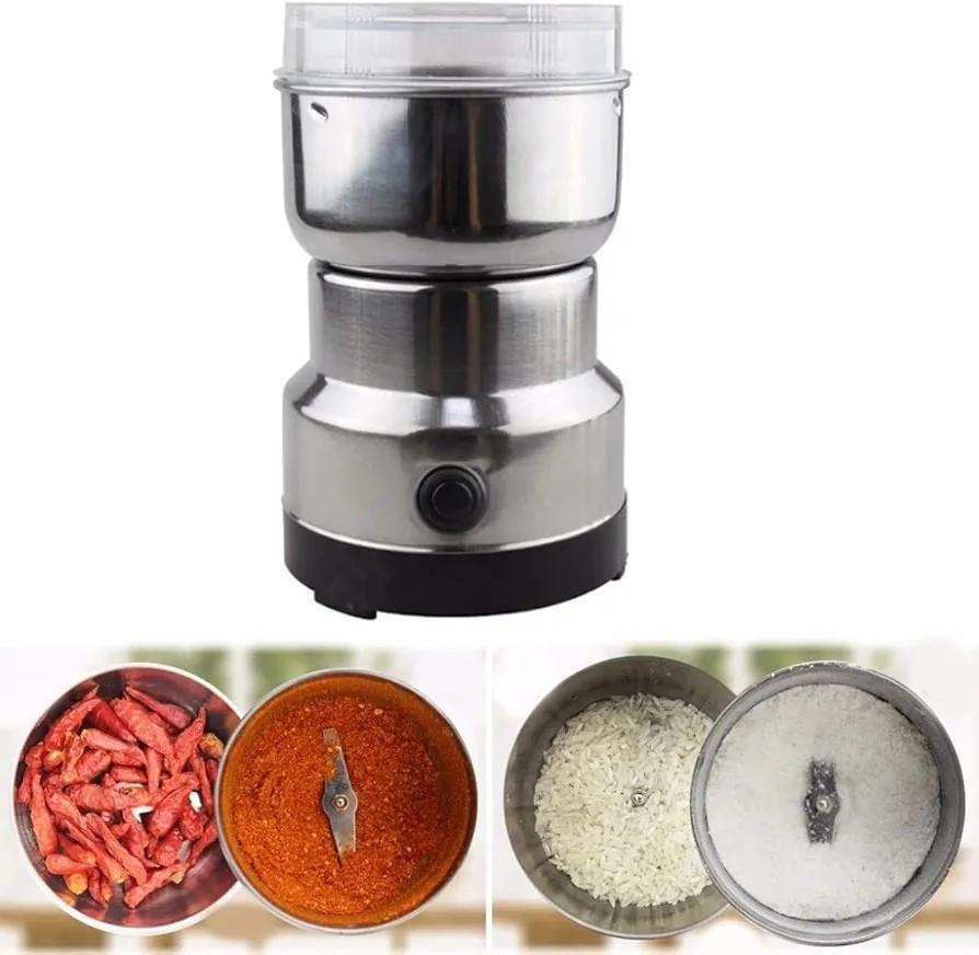 Multi-Purpose Stainless Steel RAF Electric Grinder 4 Blades For Spices, Masala Grinding, Coffee Beans Machine