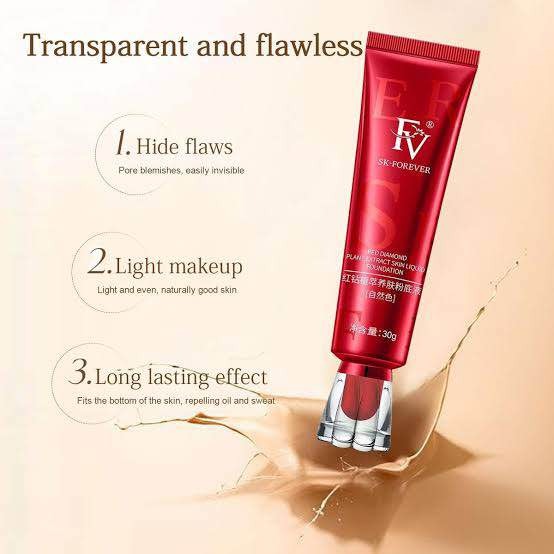 1+1 Fv Liquid Foundation Full Coverage Waterproof
