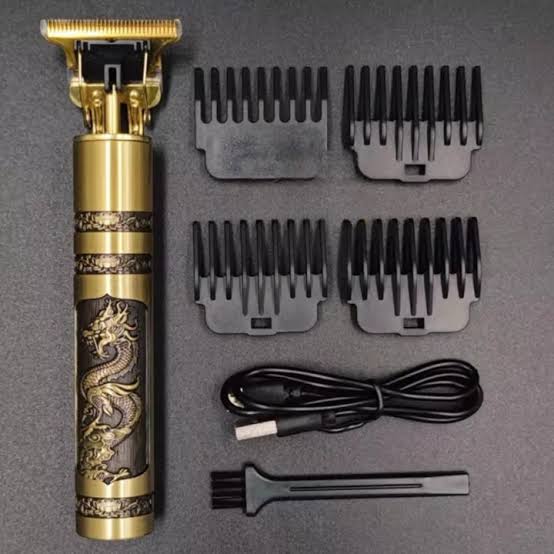 (T9 Trimmer)Metal Body Professional Beard Trimmer Haircut Shaving Machine For Men