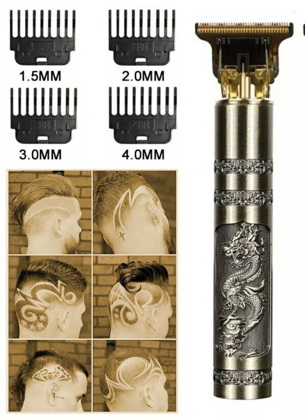 (T9 Trimmer)Metal Body Professional Beard Trimmer Haircut Shaving Machine For Men