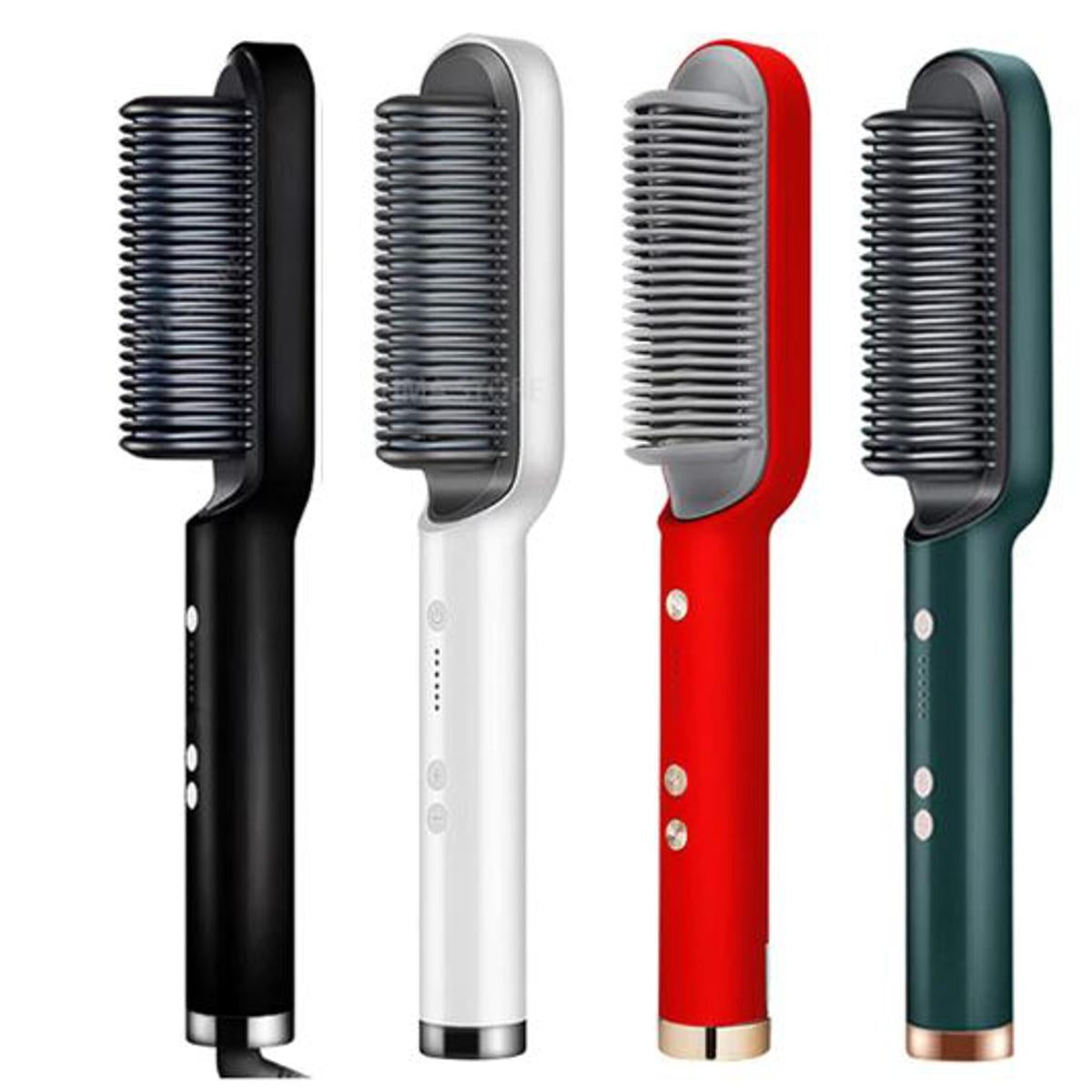 Hair Straightener Iron Brush Straight Hair Comb 2-in-1 Hair Straightener Curling Professional Styling Brush Hair Curler & Straightener For men, Women (Random Color)