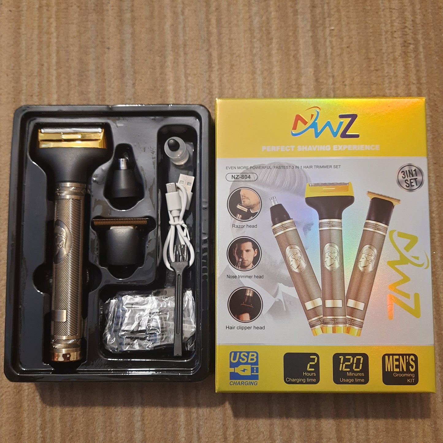 3 in 1 Grooming Kit Rechargeable shaver + Trimmer