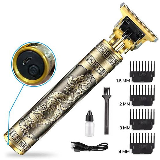 (T9 Trimmer)Metal Body Professional Beard Trimmer Haircut Shaving Machine For Men