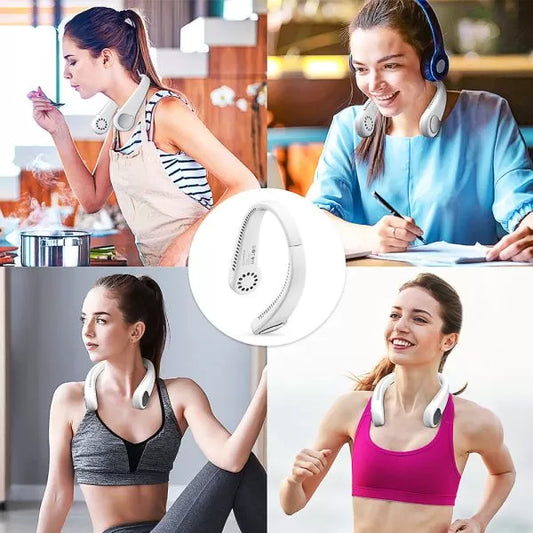 Portable Rechargeable Neck Fan Usb